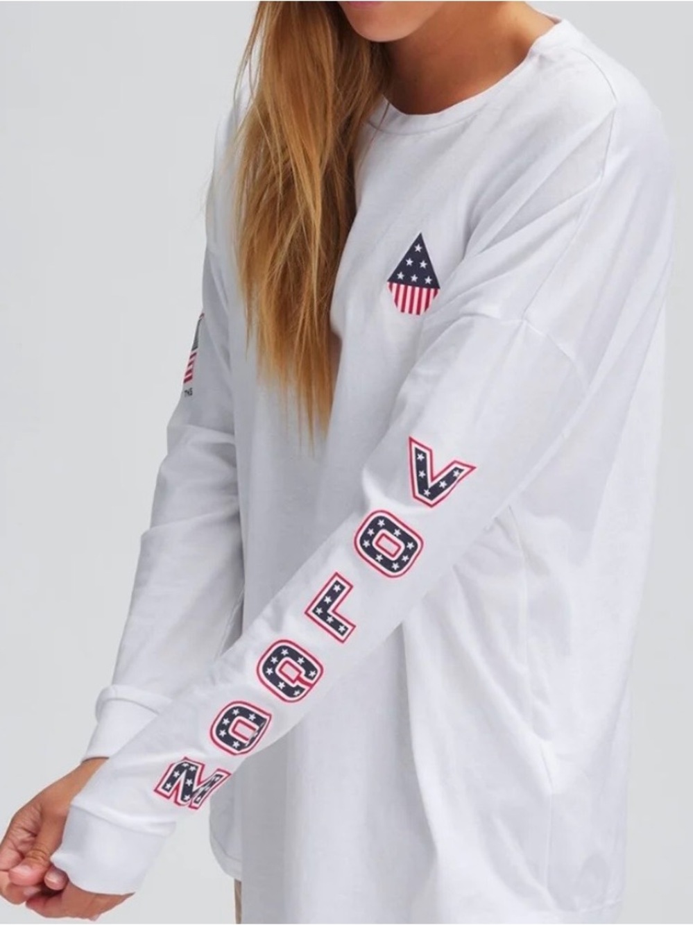 NWT Volcom Women's Oversized True To This US Snowboard Team Long Sleeve
